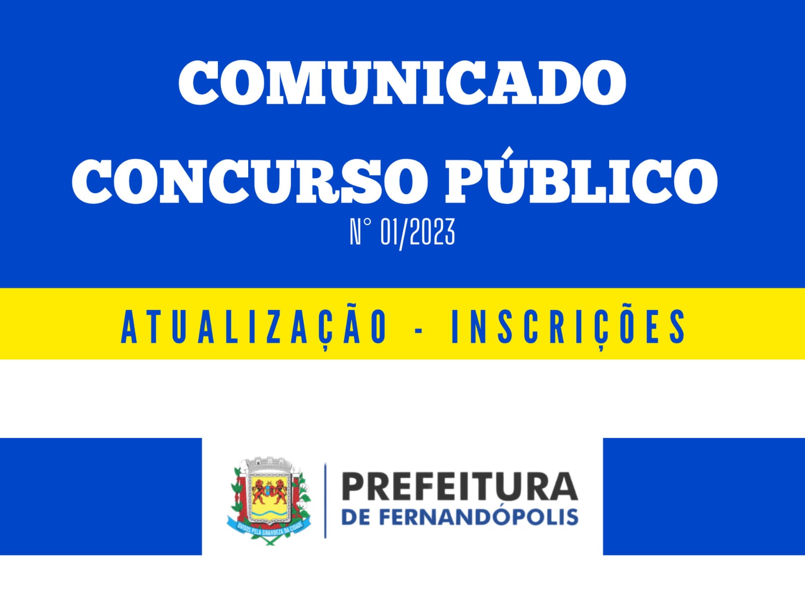 NOTA  INSCRIÇÃO PARA CONCURSO PÚBLICO