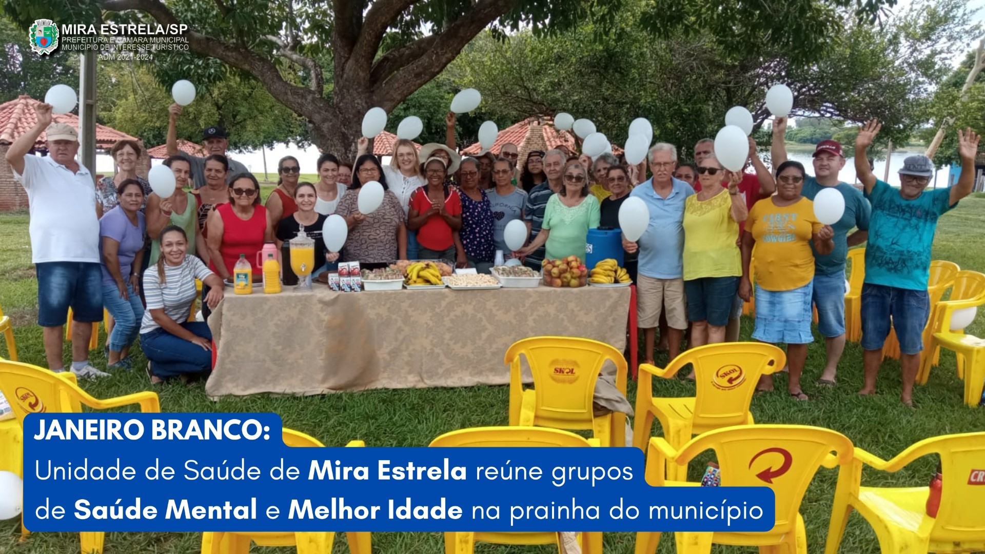  Unidade de Saúde de Mira Estrela realiza caminhada e café da manhã na prainha do município em prol ao Janeiro Branco