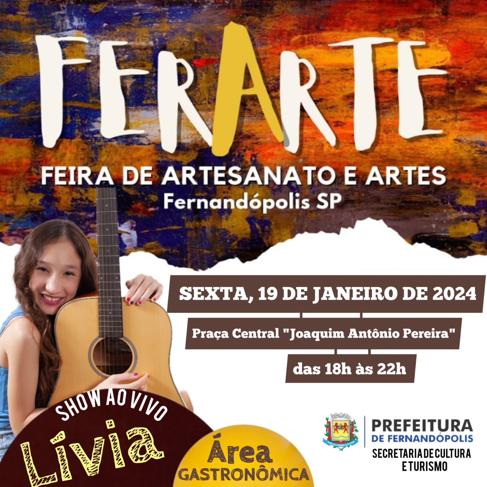 FerArte acontece nesta sexta, 19, na Praça Central