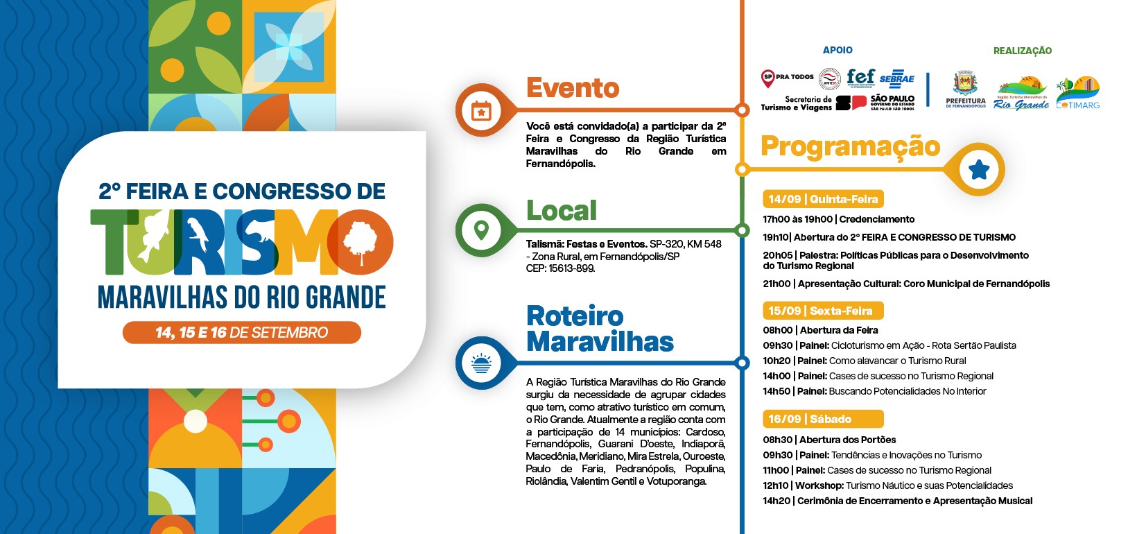 Definida a programação do 2º Congresso de Turismo em Fernandópolis