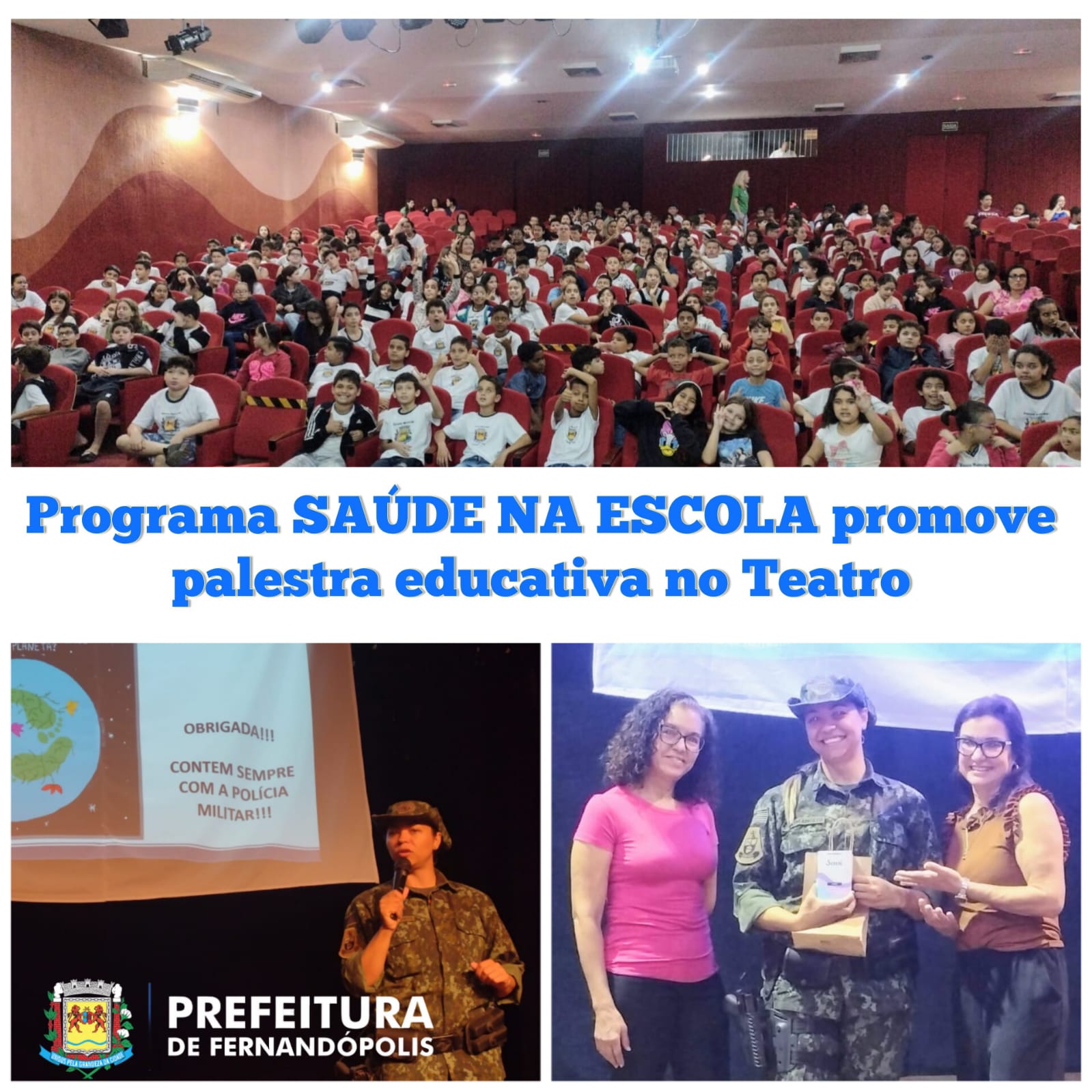 Programa ‘Saúde na Escola’ promove palestra educativa no Teatro Municipal