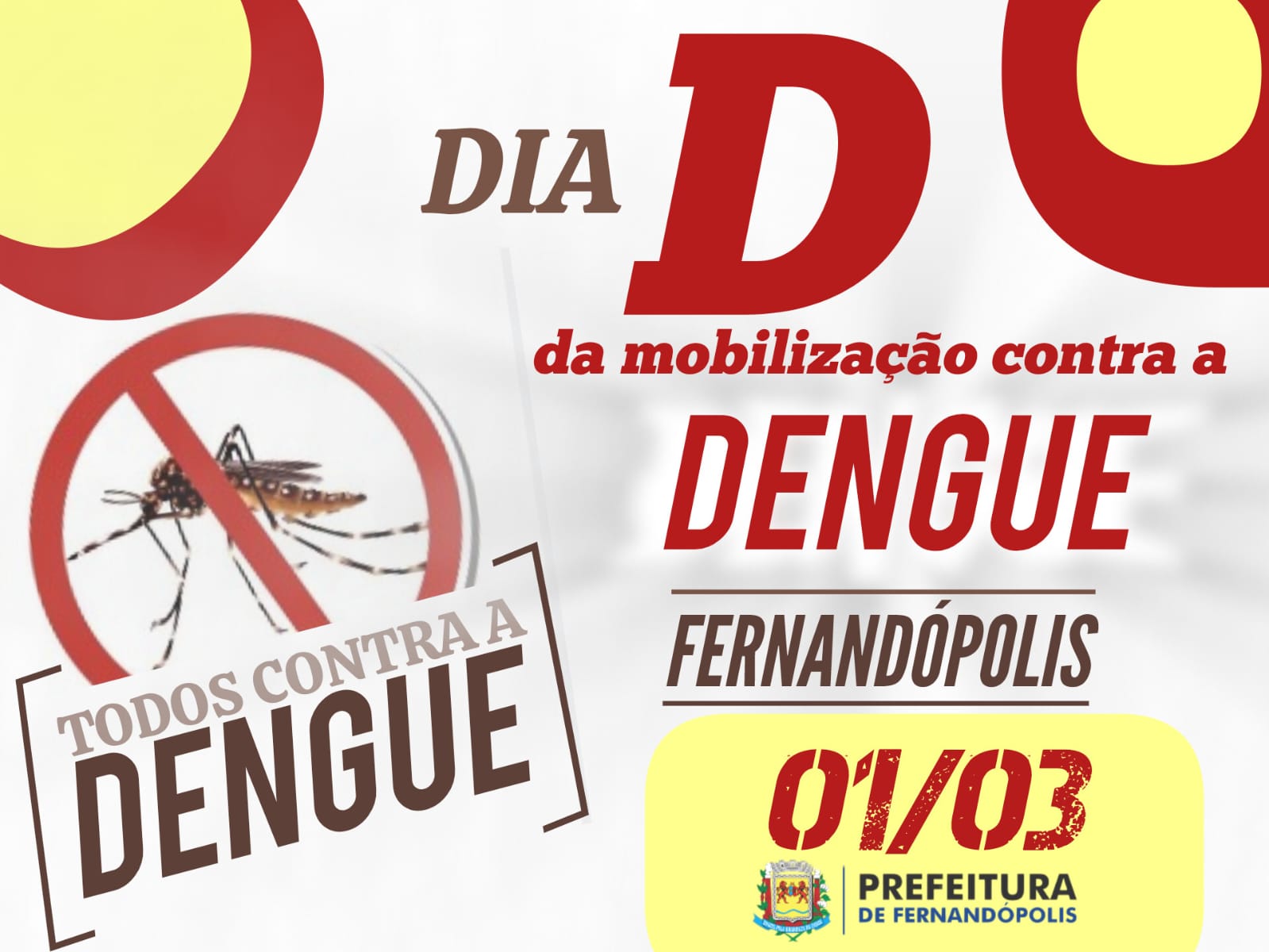 Secretaria da Saúde participa do ‘Dia D’ da mobilização contra a Dengue