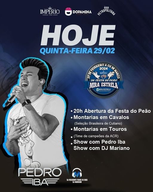 Hoje, a partir das 20h, começa a 36ª Festa do Peão de Mira Estrela