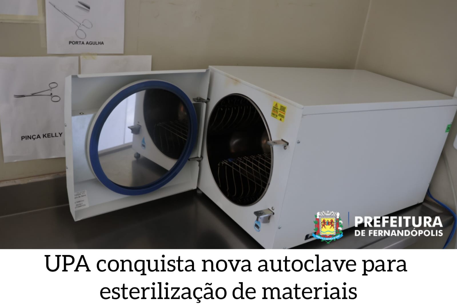 UPA conquista nova autoclave para esterilização de materiais