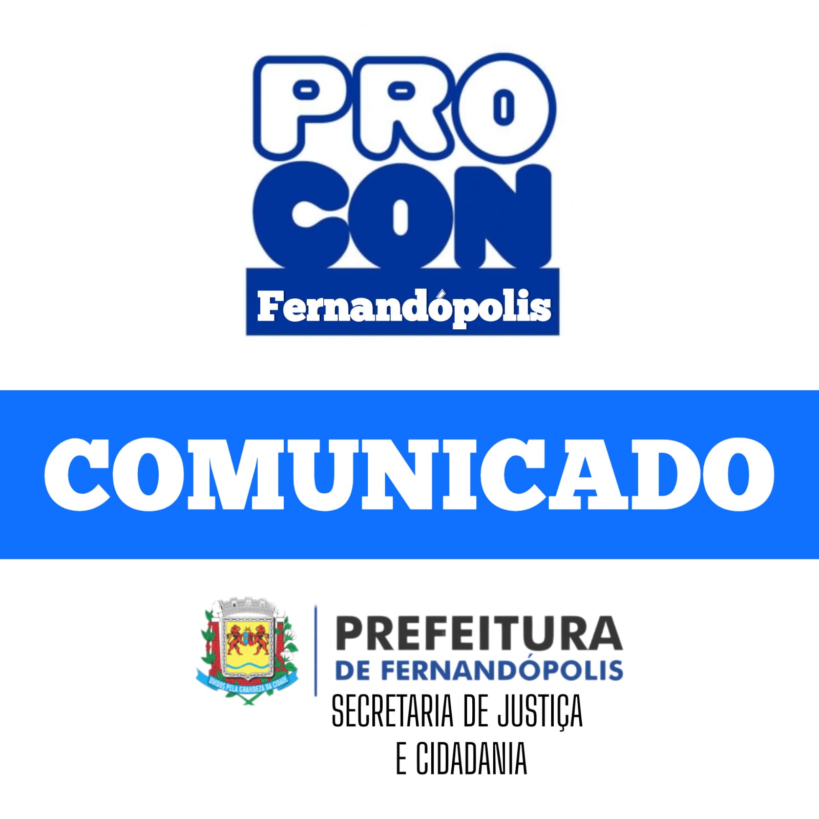 Comunicado: atendimento Procon Fernandópolis (reforma)