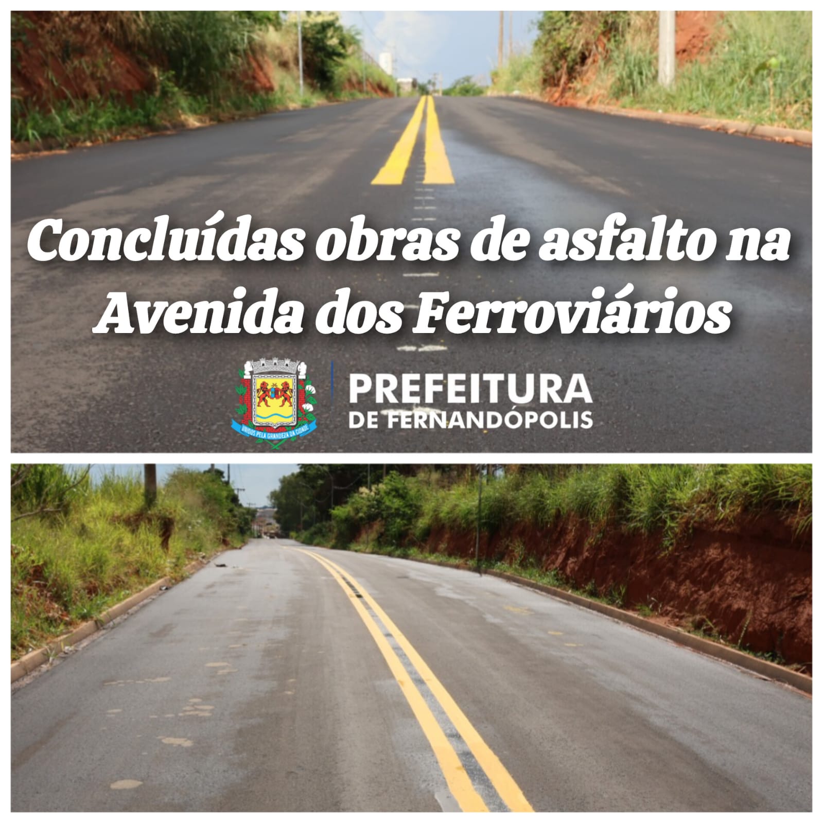 Concluídas obras de asfalto na Avenida dos Ferroviários