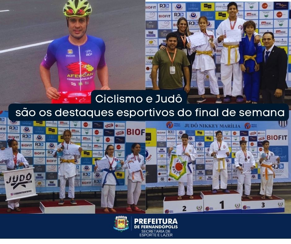 Ciclista e Judô são os destaques esportivos do final de semana