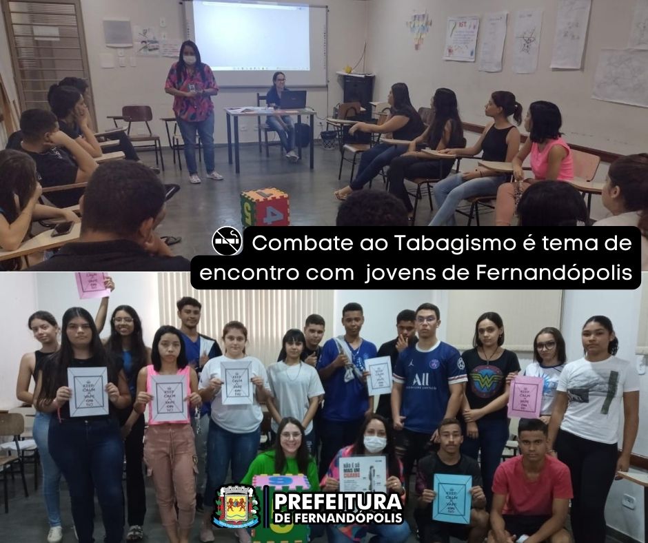 Combate ao Tabagismo é tema de encontro com jovens de Fernandópolis