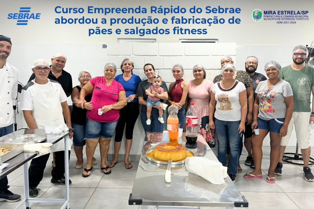 Curso Empreenda Rápido do Sebrae, abordou a produção e fabricação de pães e salgados fitness em Mira Estrela