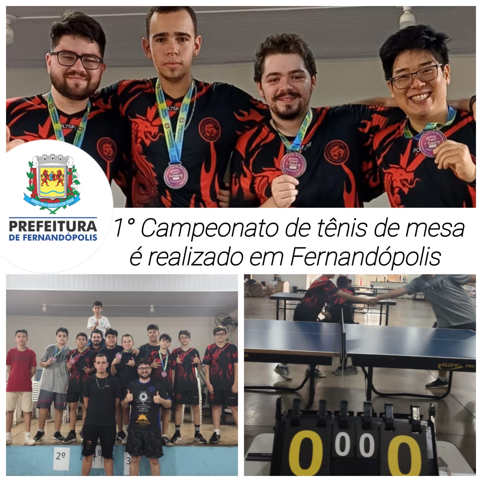 1º Campeonato de Tênis de Mesa é realizado em Fernandópolis