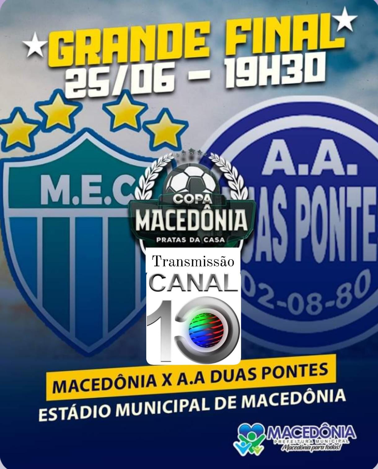 Hoje em Macedônia tem a grande final da COPA MACEDÔNIA.