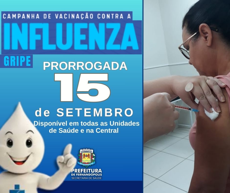 Vacinação contra a gripe é novamente prorrogada