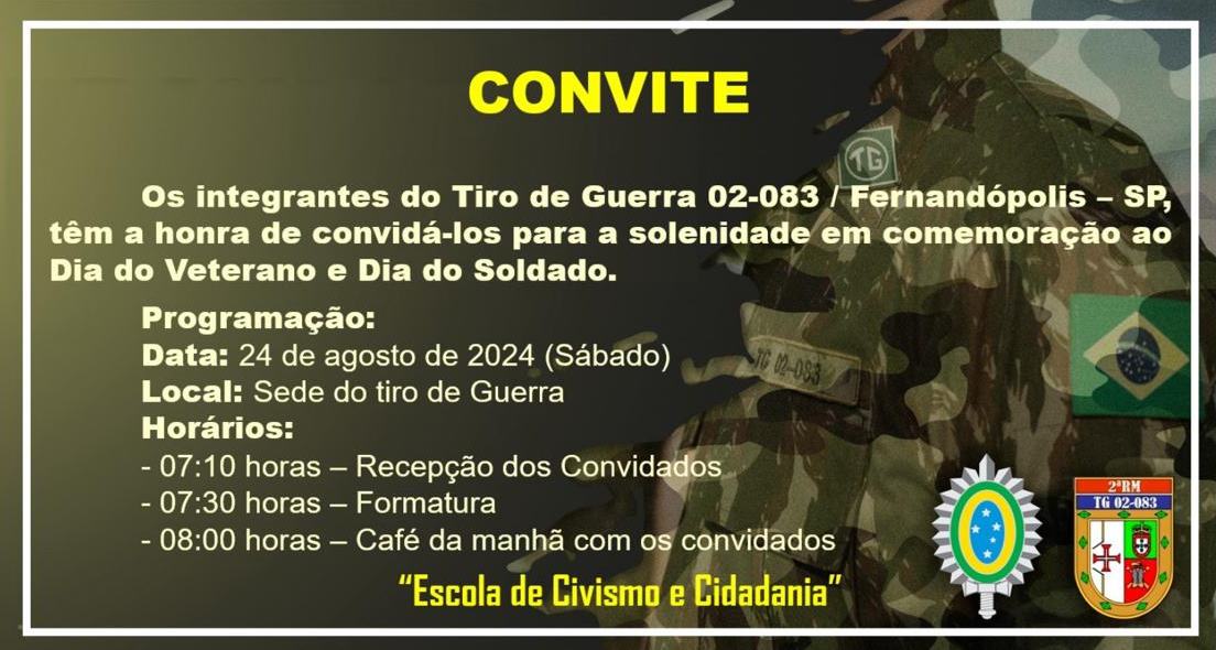 Tiro de Guerra realiza solenidade em homenagem a veteranos e soldados