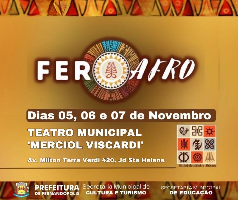 ‘3ª FerAfro’ acontece de 05 a 07 de novembro