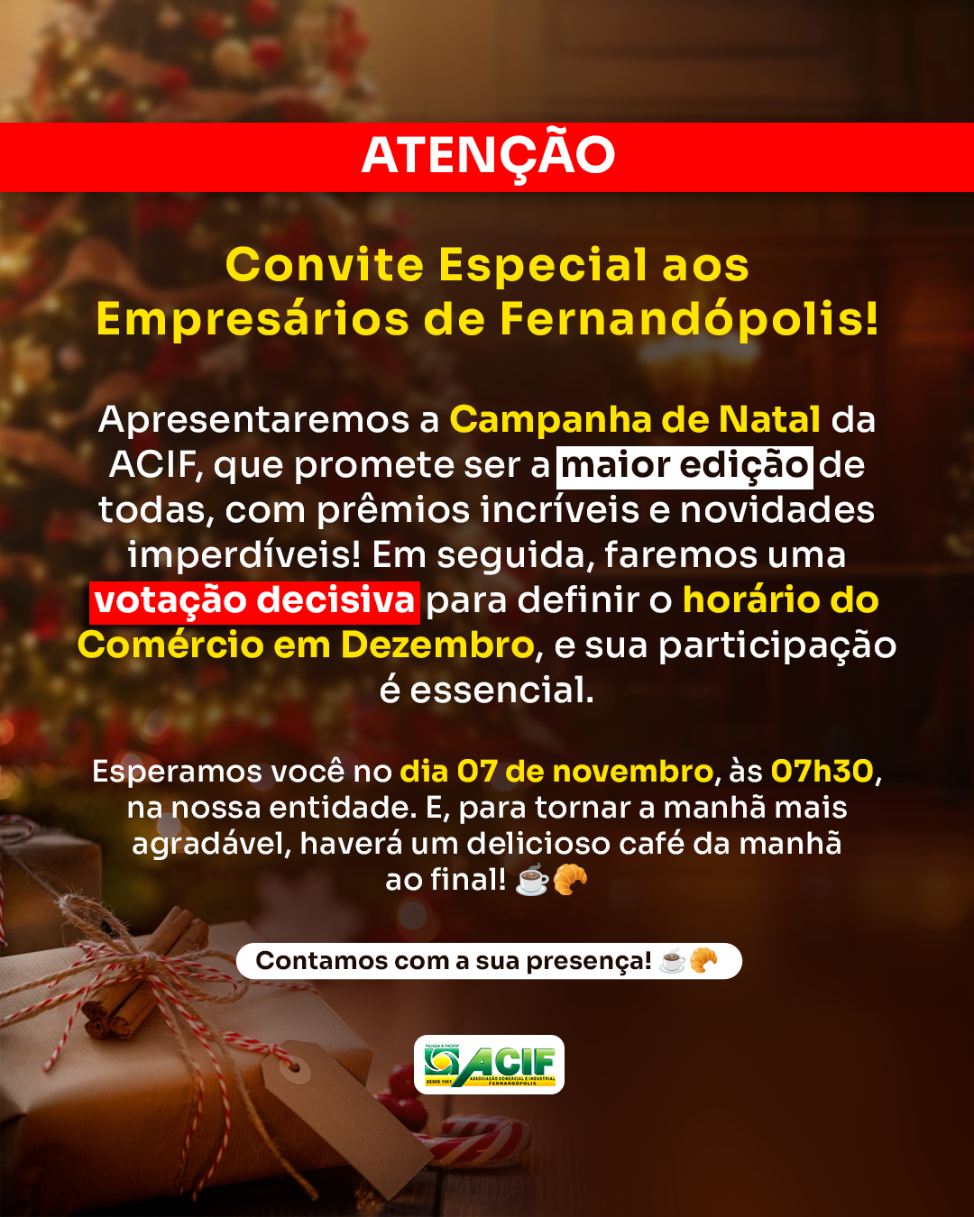 ACIF se prepara para lançar a maior campanha de Natal da história de Fernandópolis