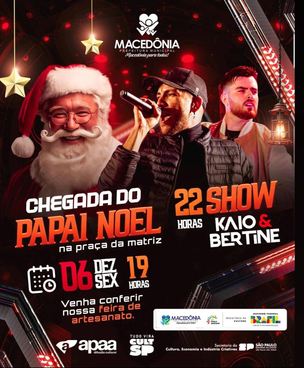 É hoje! Chegada do Papai Noel abre as celebrações natalinas em Macedônia