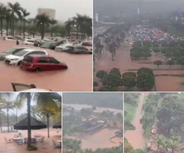 Tempestade em Olímpia coloca Thermas do Laranjais embaixo d´água