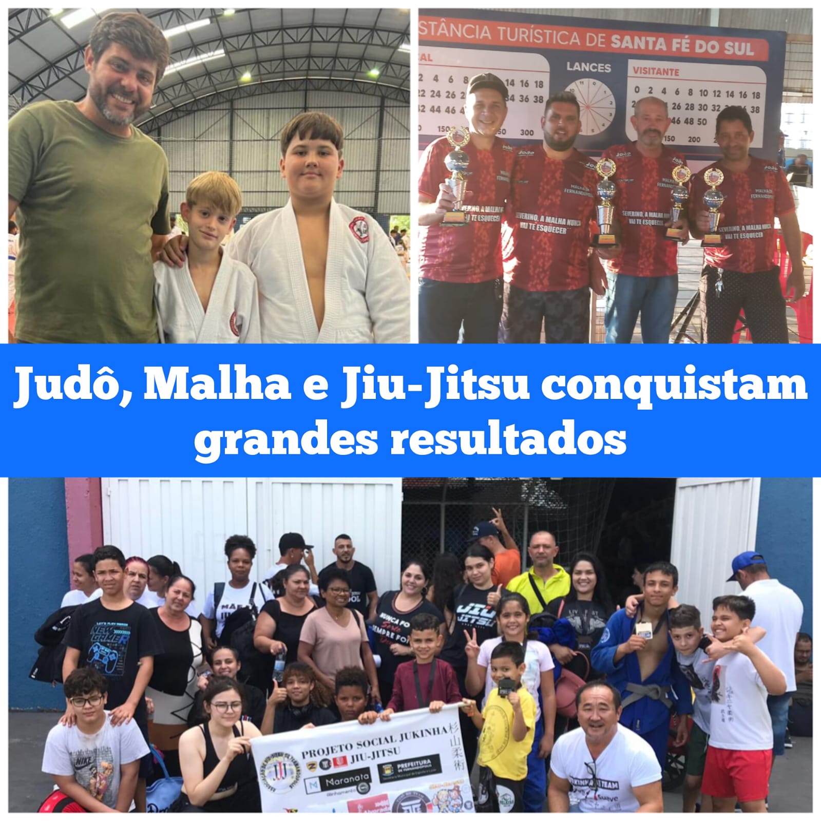 Malha, Judô e Jiu-Jitsu conquistam grandes resultados no final de semana