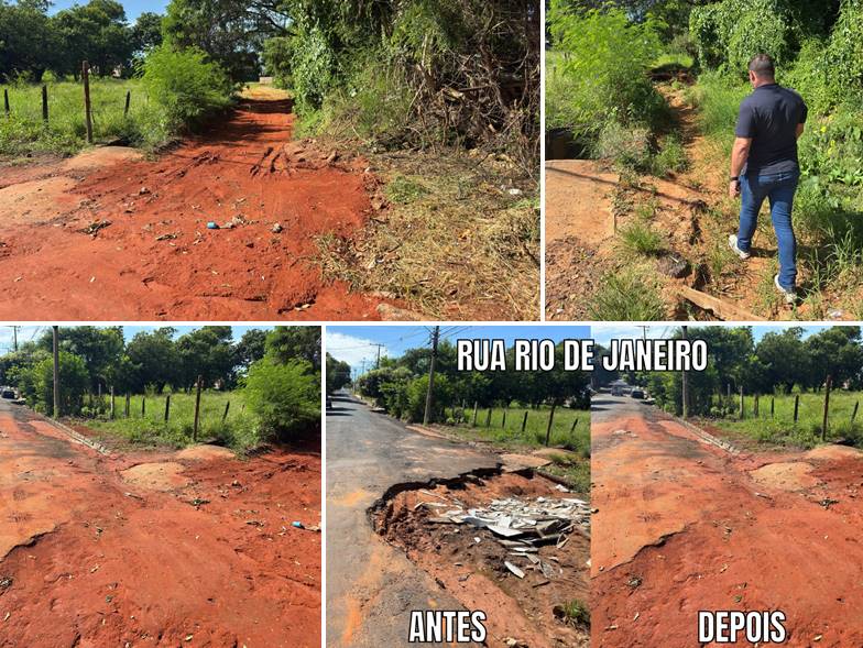 Após pedidos do vereador André do Botiquin, Prefeitura realiza manutenção na rua Rio de Janeiro e Rua Argentina