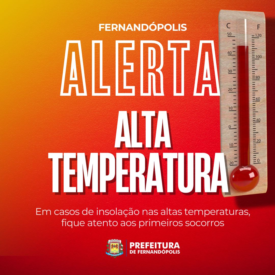 Saúde alerta sobre primeiros socorros em casos de insolação nas altas temperaturas