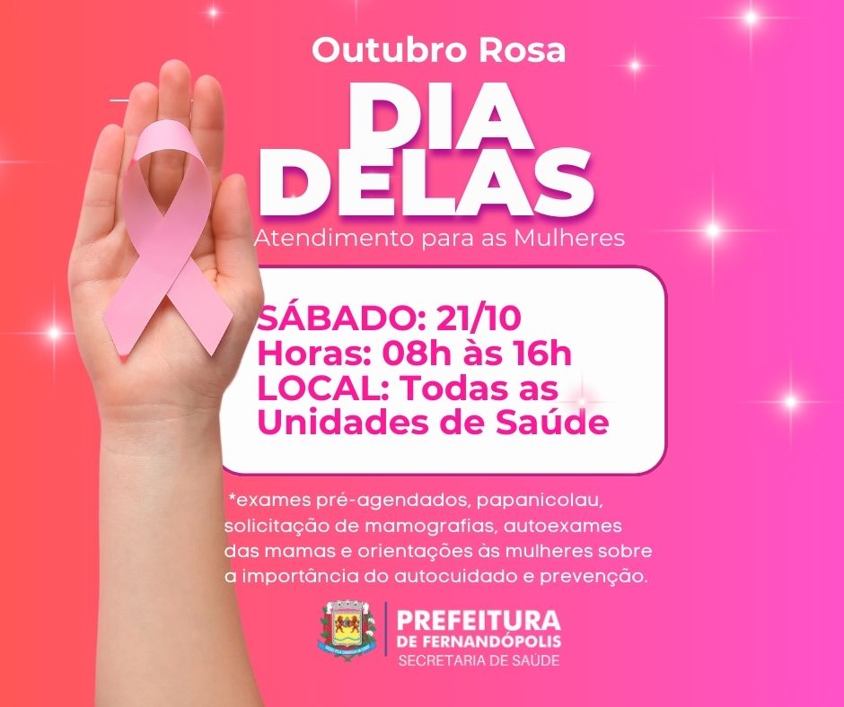 Dia DELAS: Unidades de Saúde abrem neste sábado, 21, para atendimento às mulheres