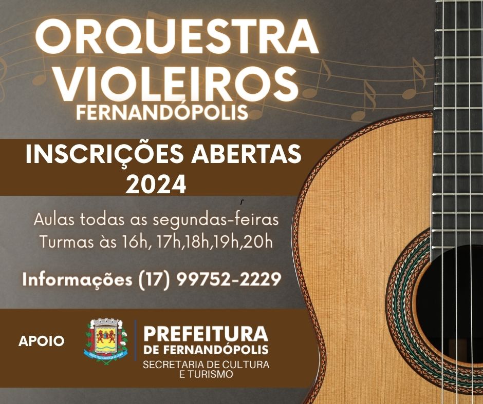 Orquestra de Violeiros de Fernandópolis abre inscrições para novos alunos