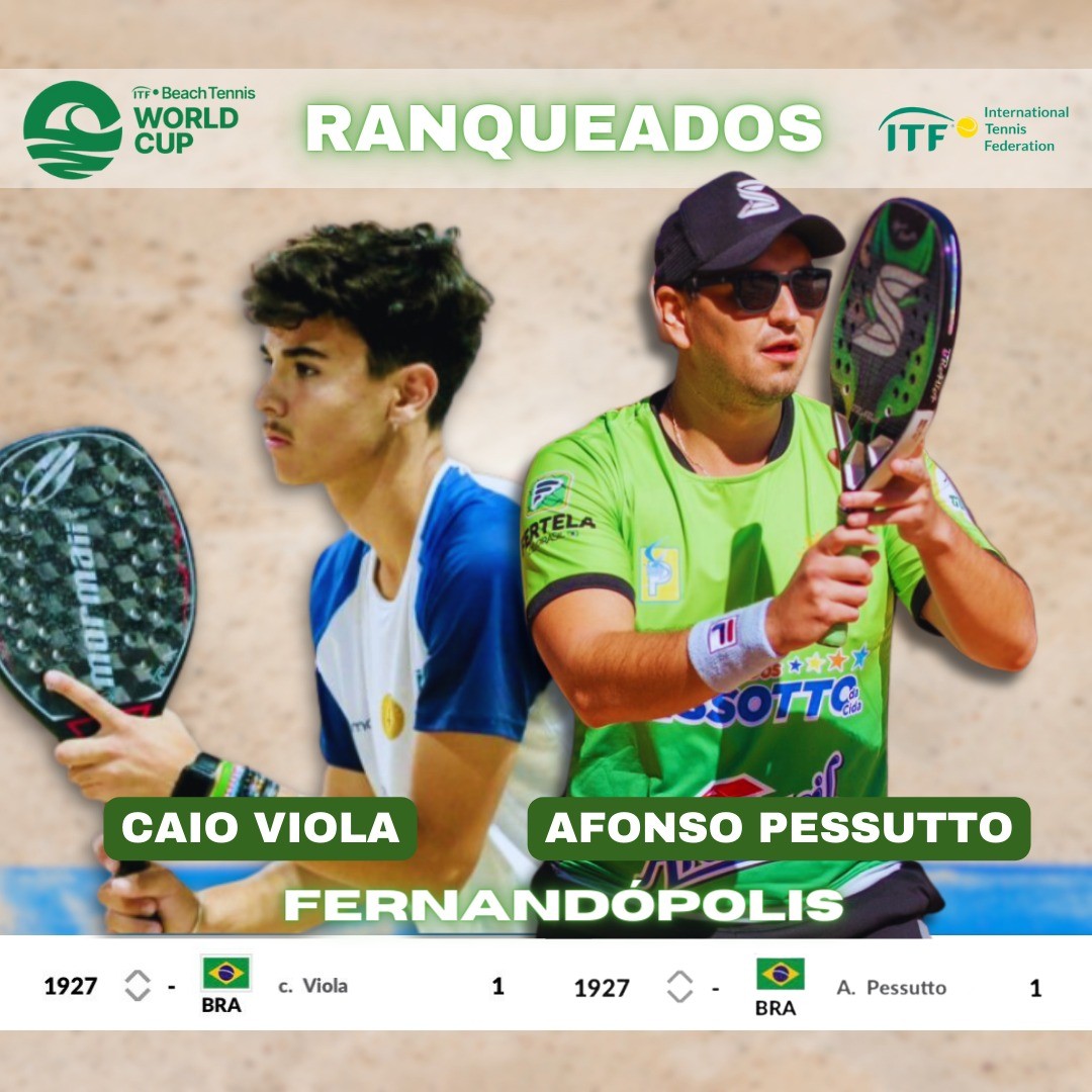 Dois fernandopolenses entram para o ranking mundial de ‘Beach Tennis’