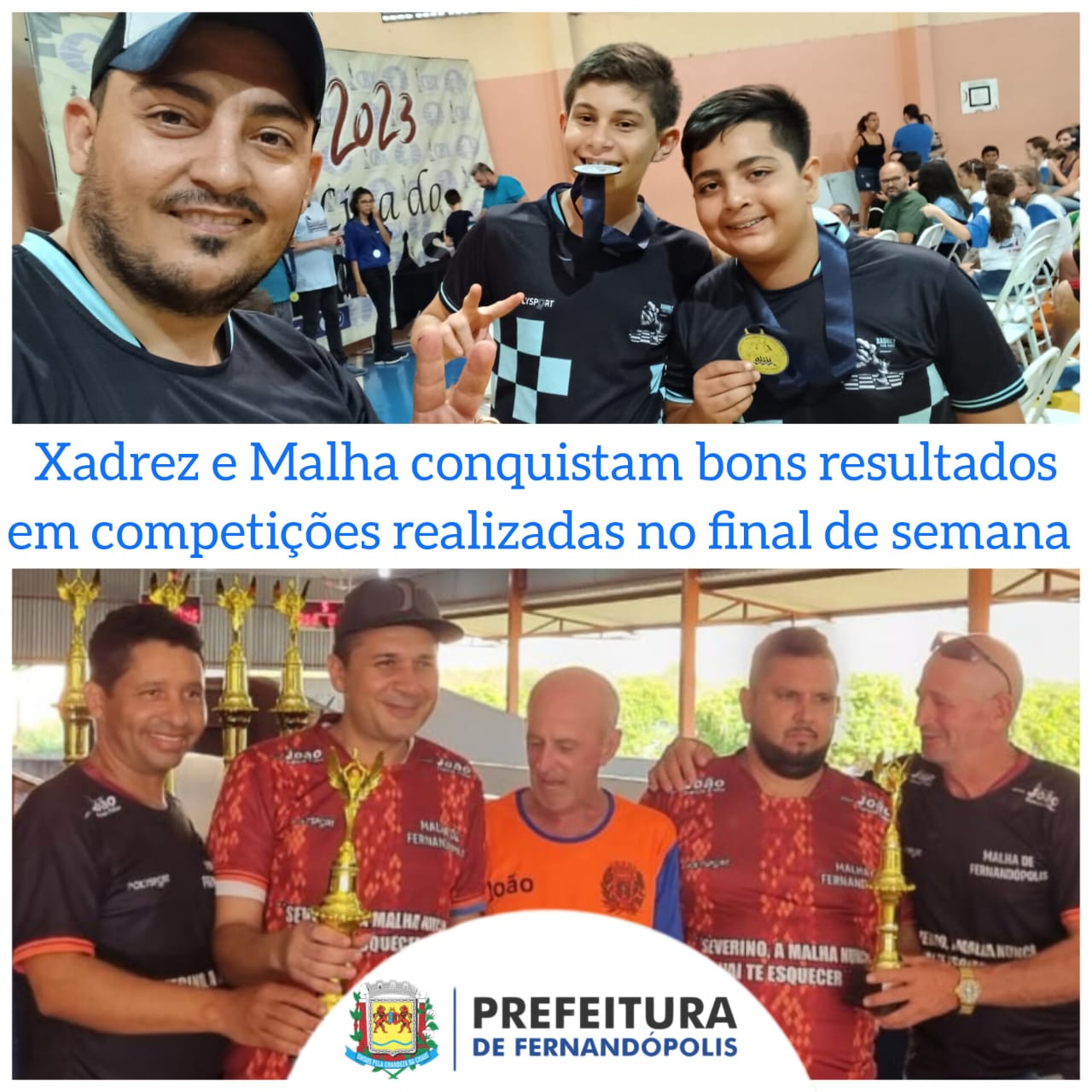 Xadrez e Malha de Fernandópolis se destacam em competições do final de semana