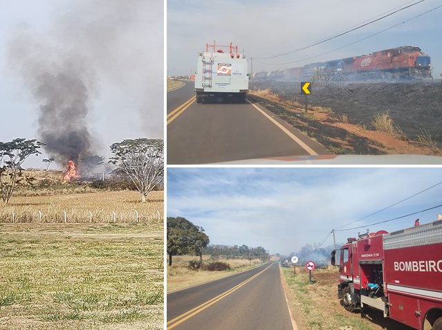 Bombeiros e Defesa Civil controlam incêndio em Fernandópolis