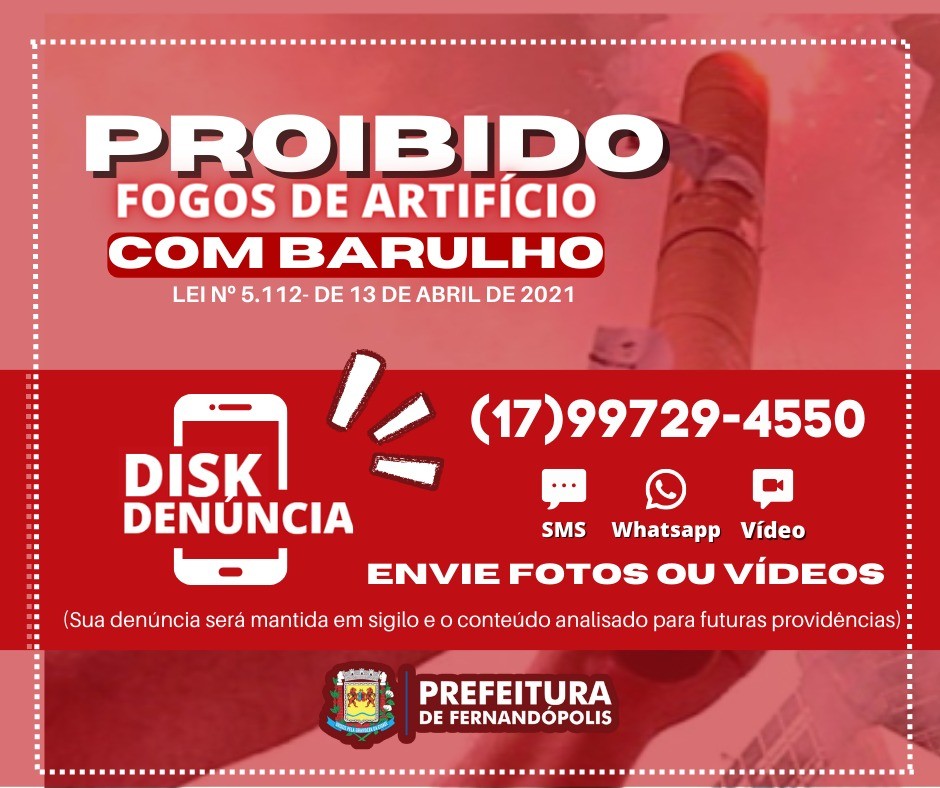 Prefeitura reforça proibição de fogos com estampido durante festas ‘da virada’