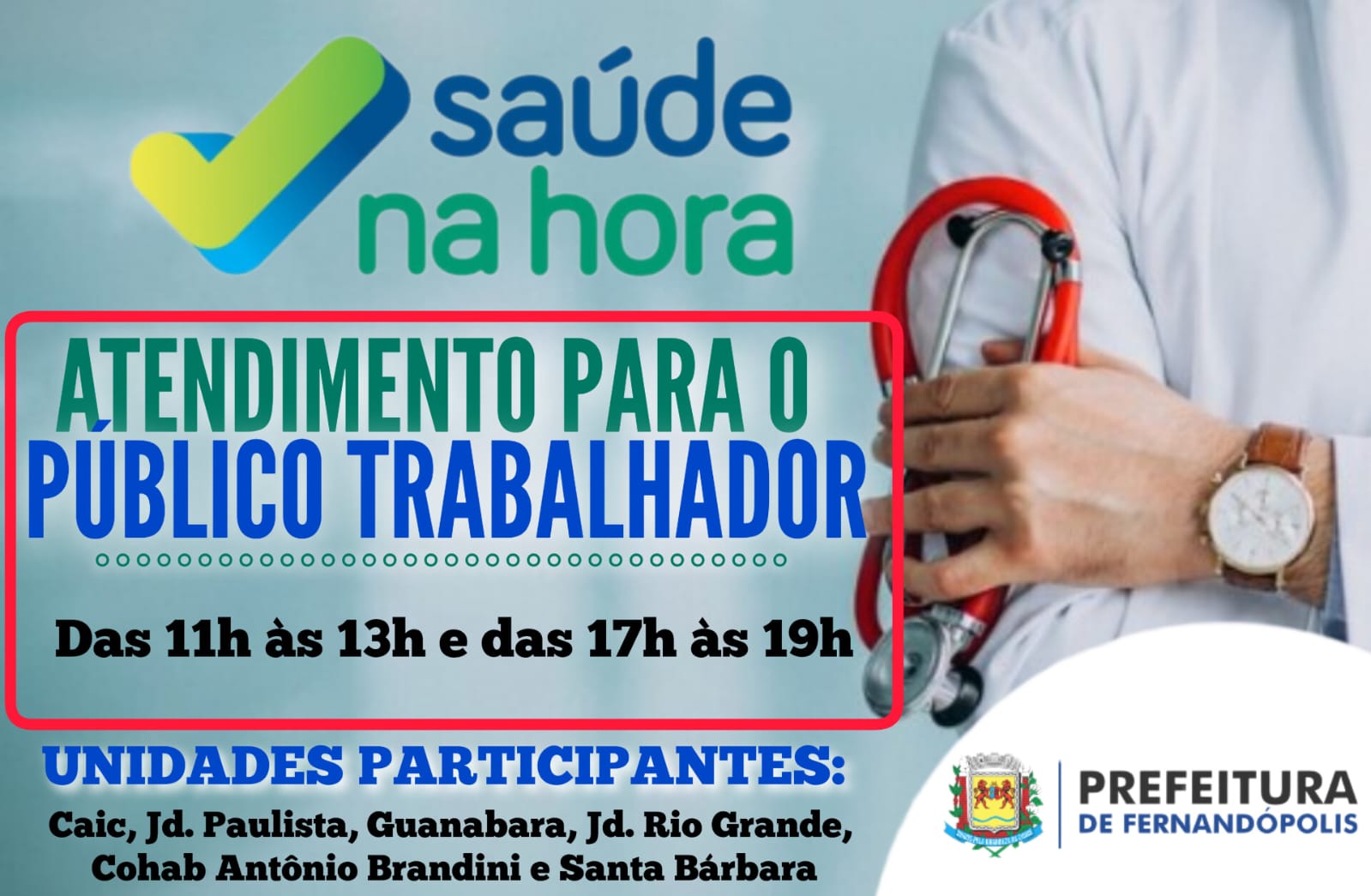 Programa ‘saúde Na Hora Facilita Acesso Do Trabalhador às Unidades De Saúde Saúde Tv Canal Dez 3717